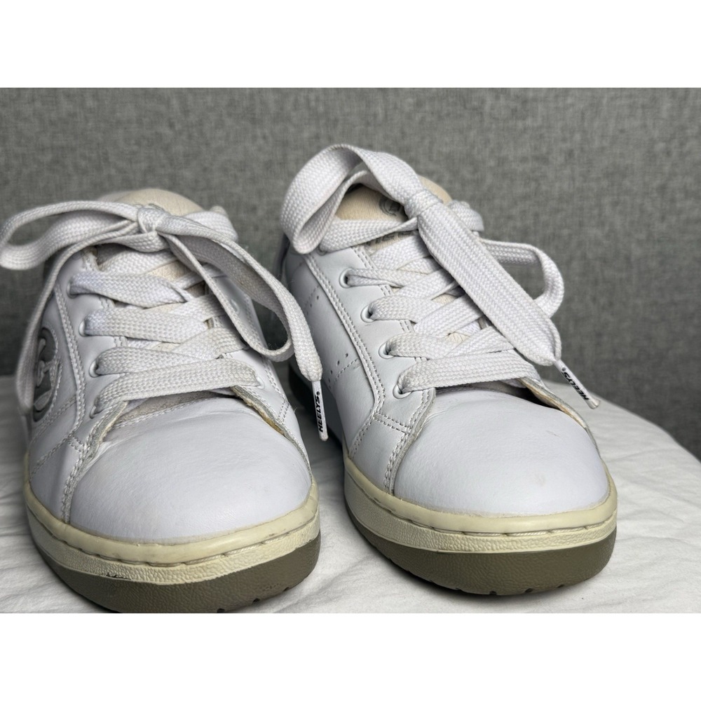 Heelys‎ White Leather Gray Logo With Rollers Men's 7 Boys Vintage Style 9171 - Picture 3 of 9